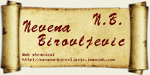 Nevena Birovljević vizit kartica